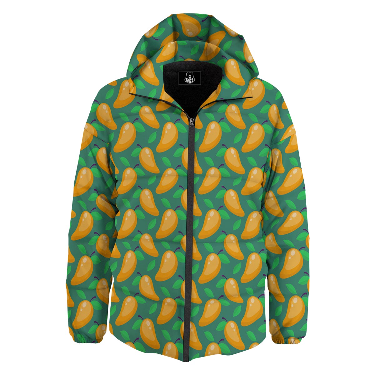 Ripe Mango Fruit Print Pattern Down Jacket-grizzshop