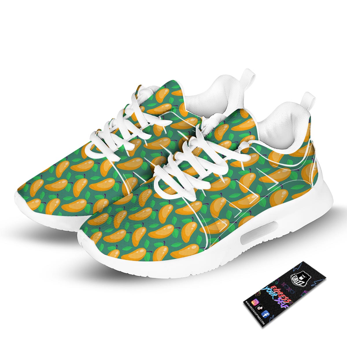 Ripe Mango Fruit Print Pattern Tennis Shoes-grizzshop