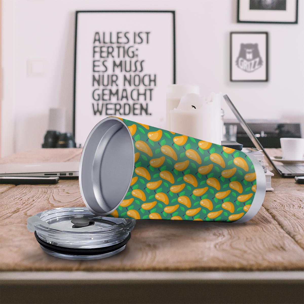Ripe Mango Fruit Print Pattern Tumbler-grizzshop
