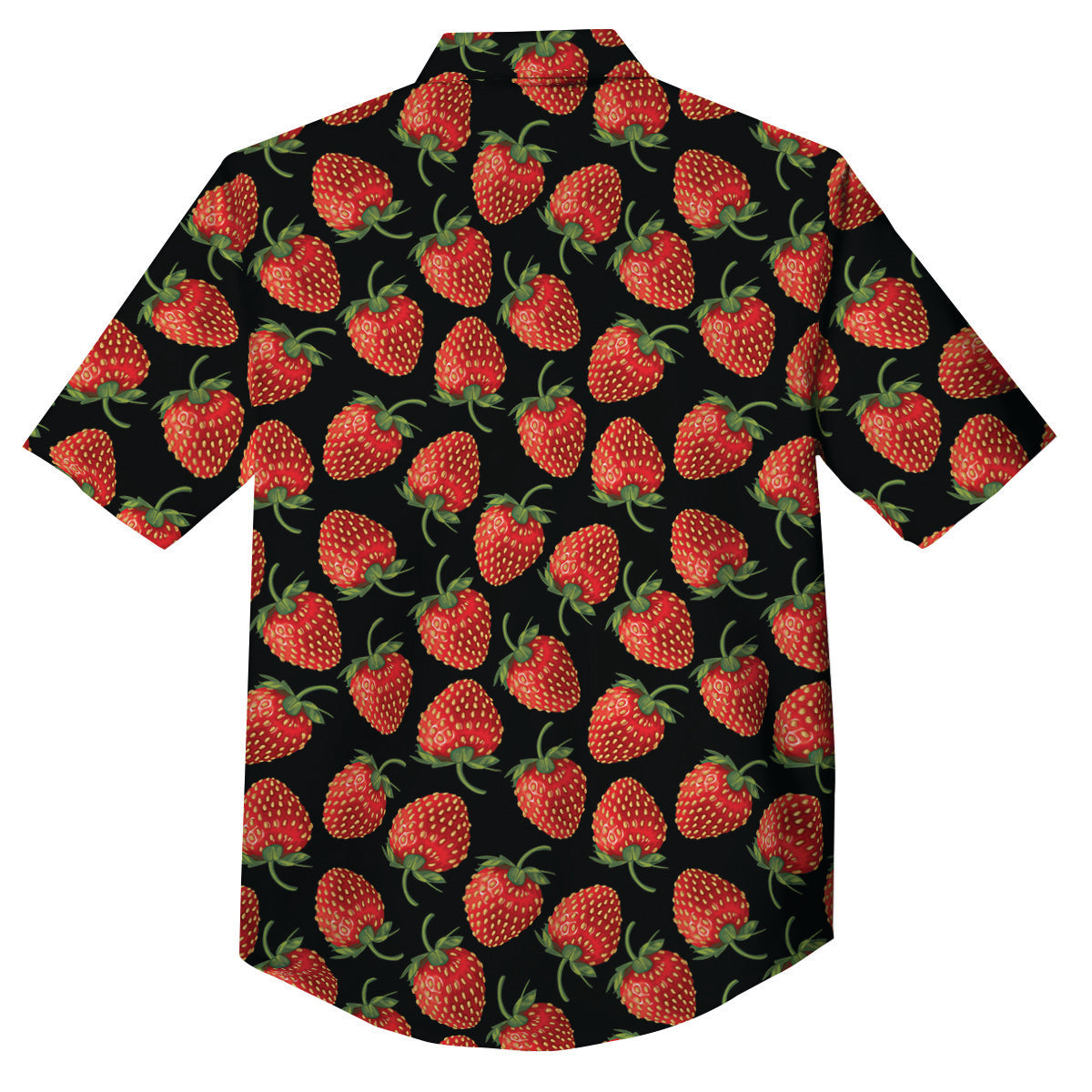 Ripe Strawberries Print Pattern Button Up Shirt-grizzshop