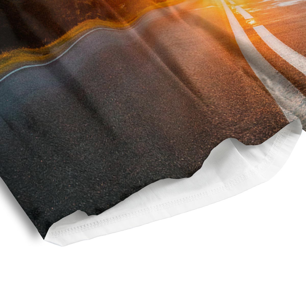 Road Sunrise Print Men's Athletic Shorts