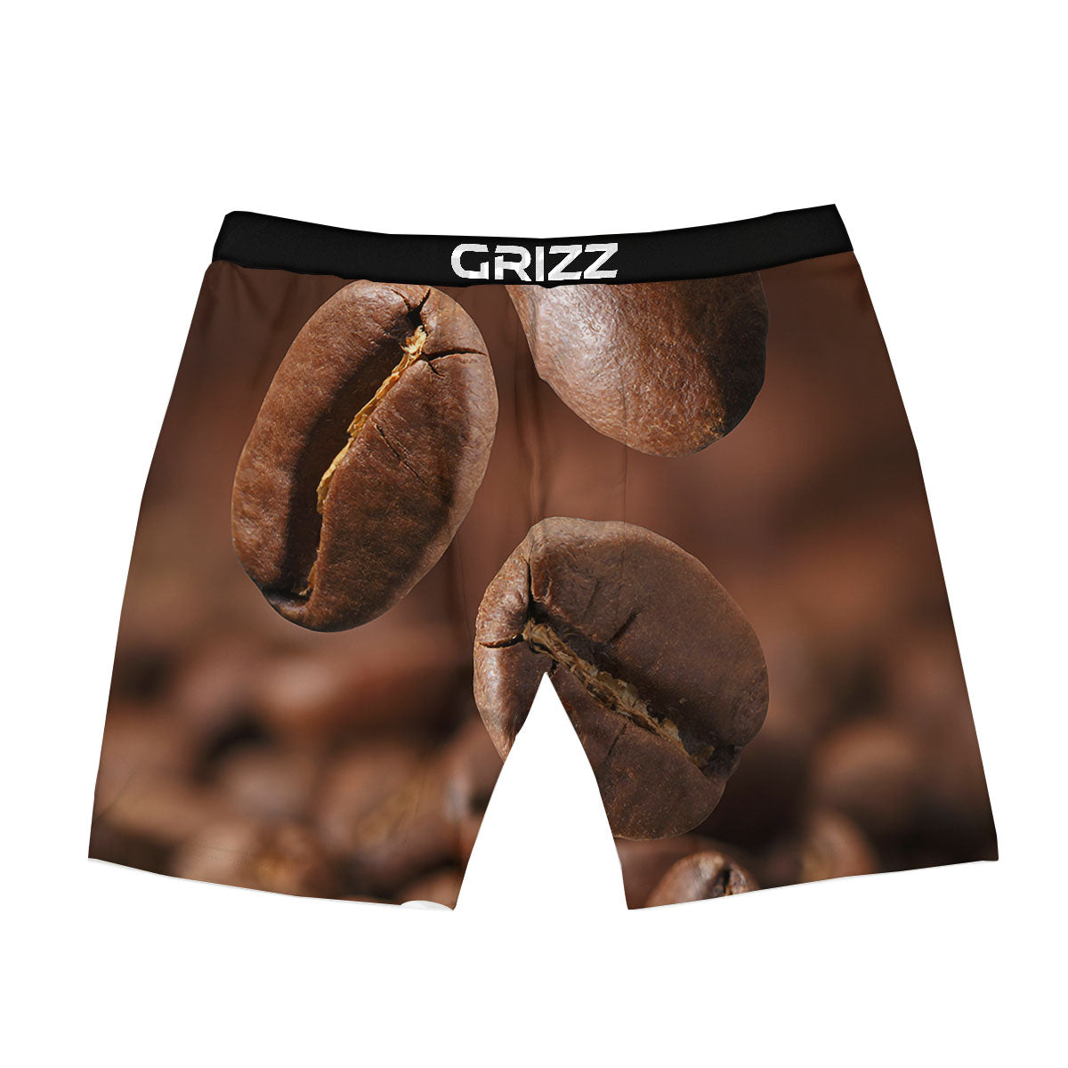 Roasted Coffee Bean Print Boxer Briefs-grizzshop