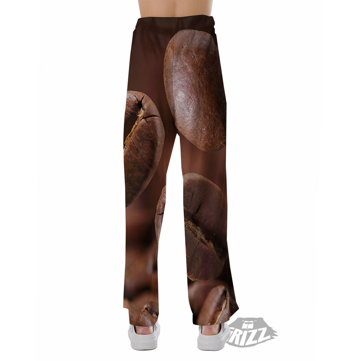 Roasted Coffee Bean Print Pajama Pants-grizzshop
