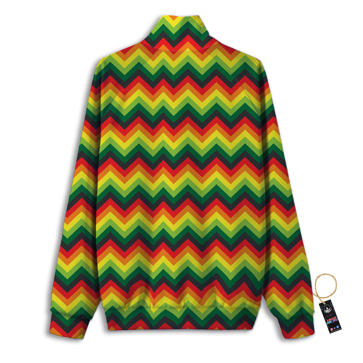 Roasted Coffee Bean Print Track Jacket-grizzshop