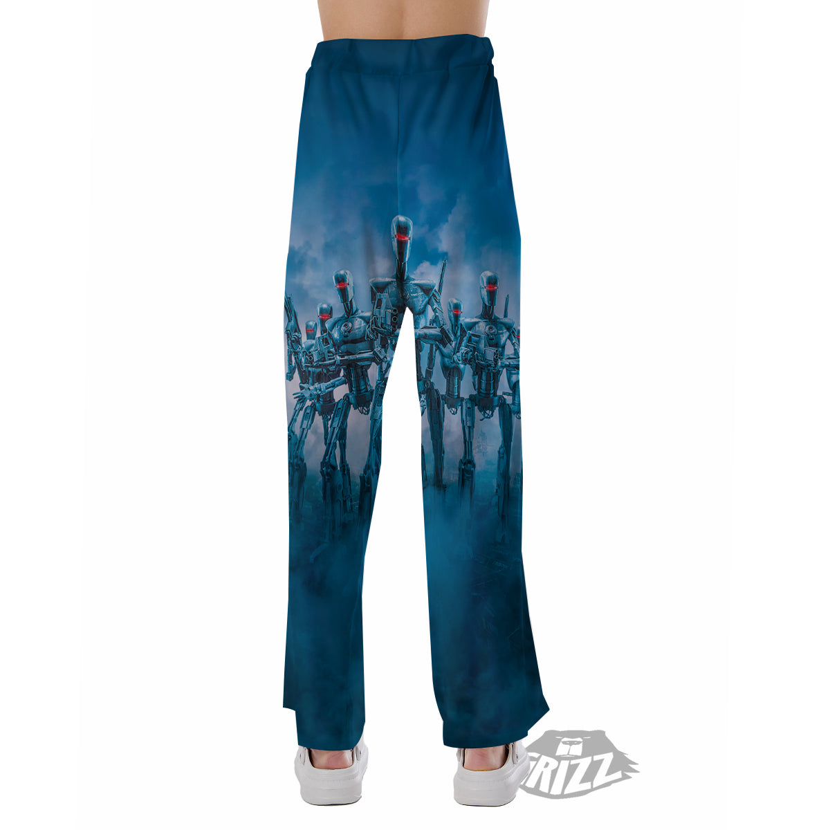 Robot Army Print Pajama Pants-grizzshop