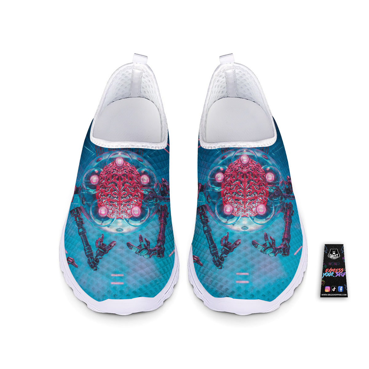 Robot Brain Machine Print Nurse Shoes-grizzshop