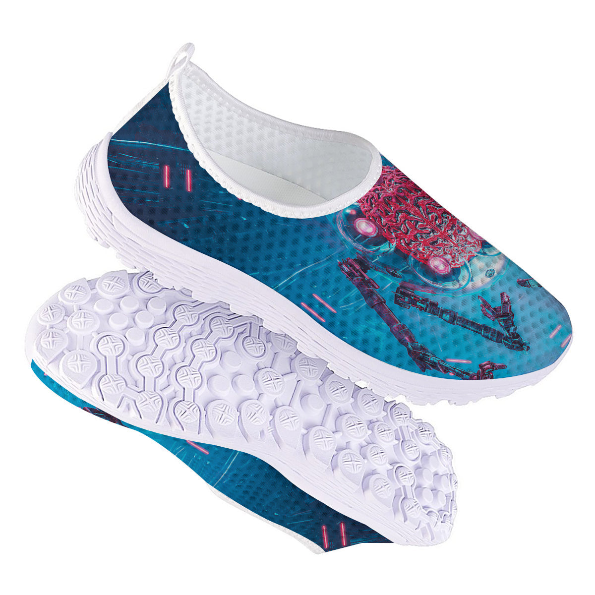 Robot Brain Machine Print Nurse Shoes-grizzshop