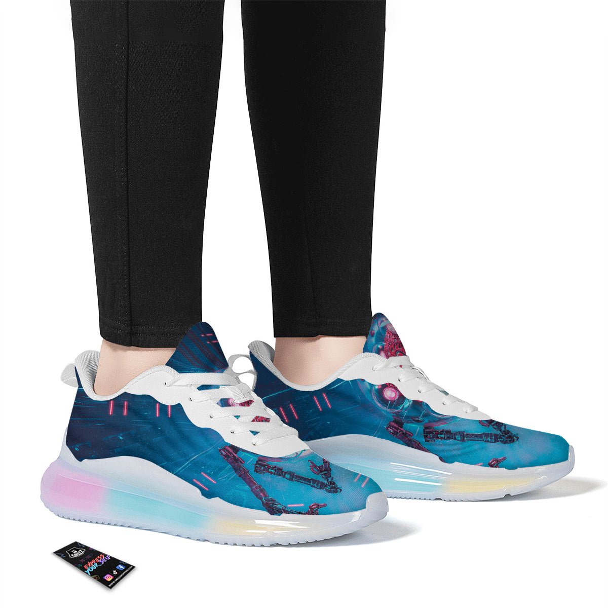 Robot Brain Machine Print Running Sneakers-grizzshop