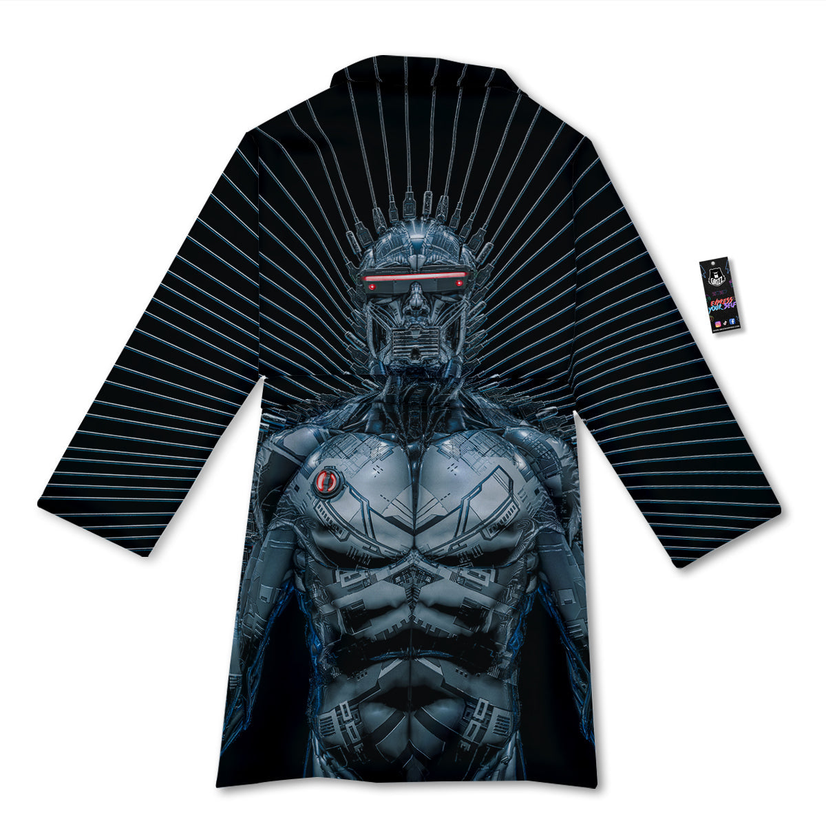 Robot Connection Print Bathrobe-grizzshop