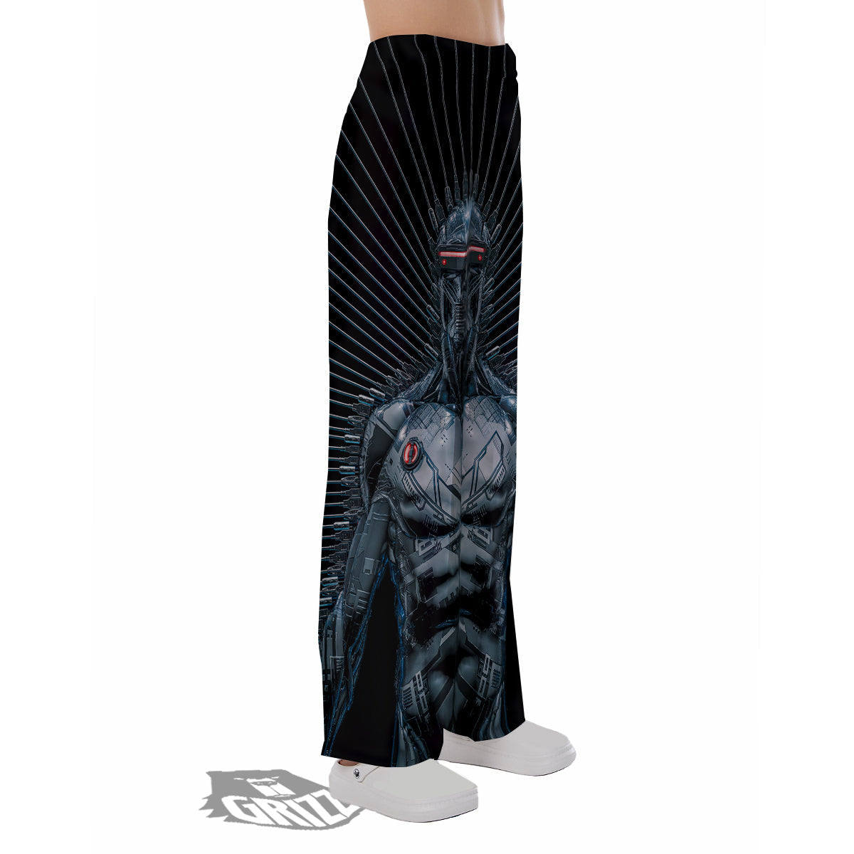 Robot Connection Print Pajama Pants-grizzshop