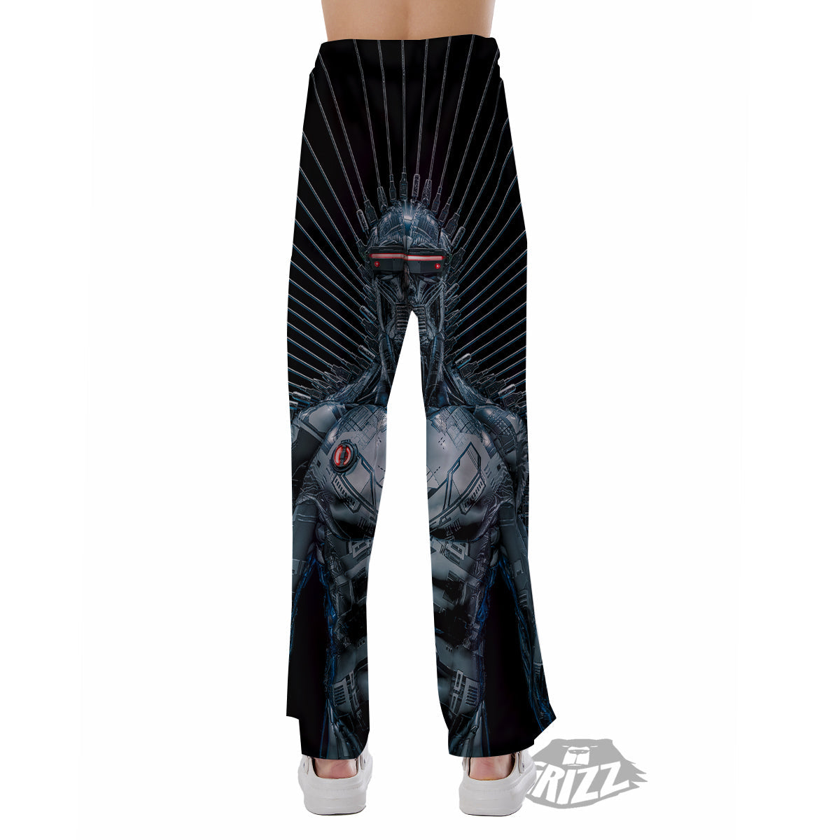 Robot Connection Print Pajama Pants-grizzshop