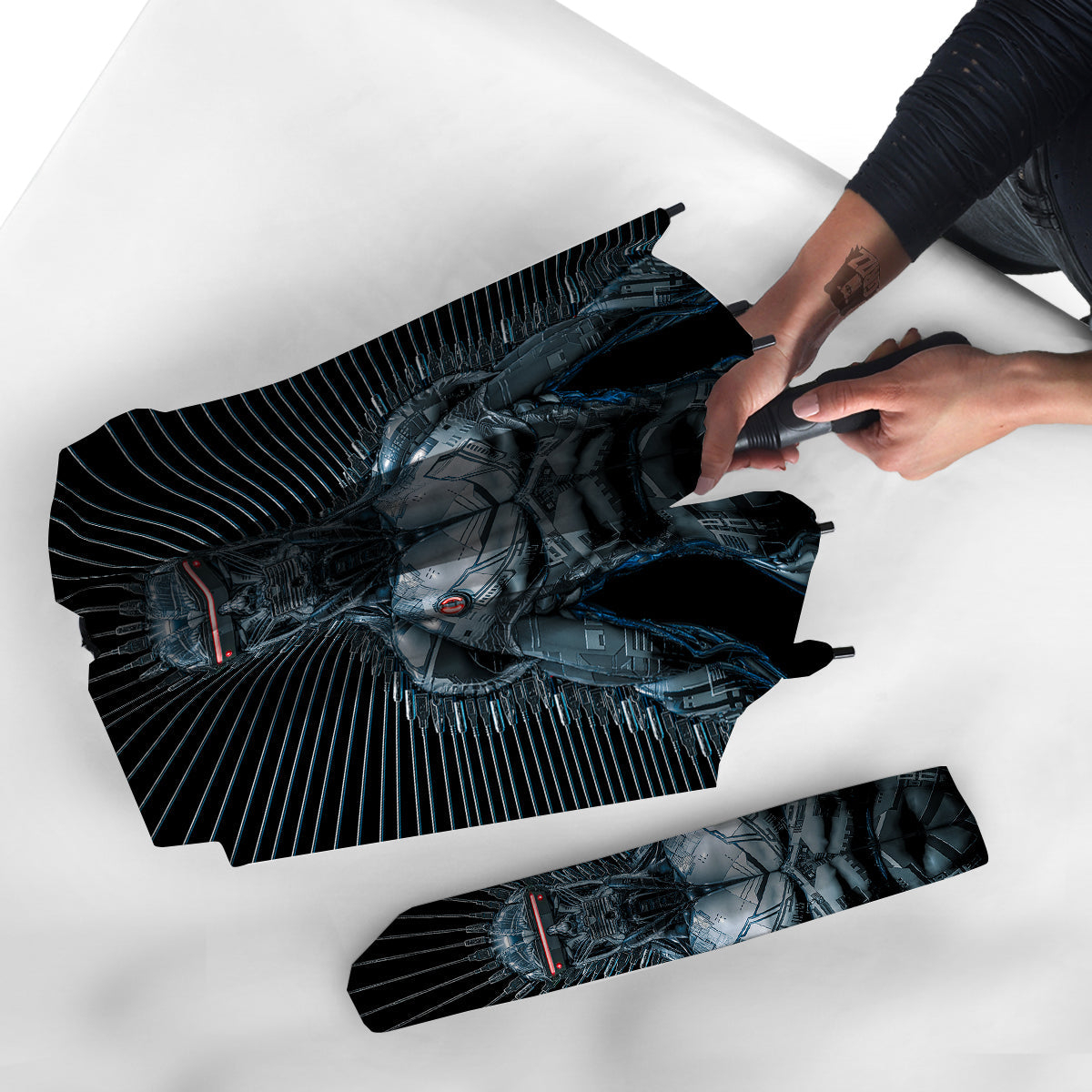 Robot Connection Print Umbrella-grizzshop