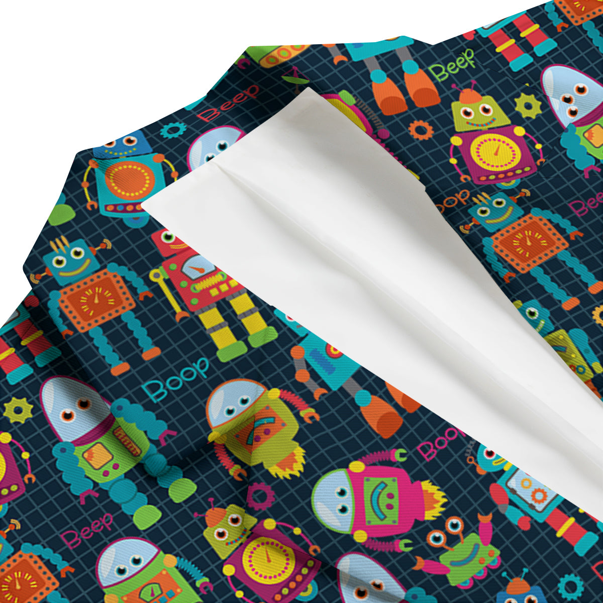 Robot Cyborg Print Pattern Men's Blazer-grizzshop