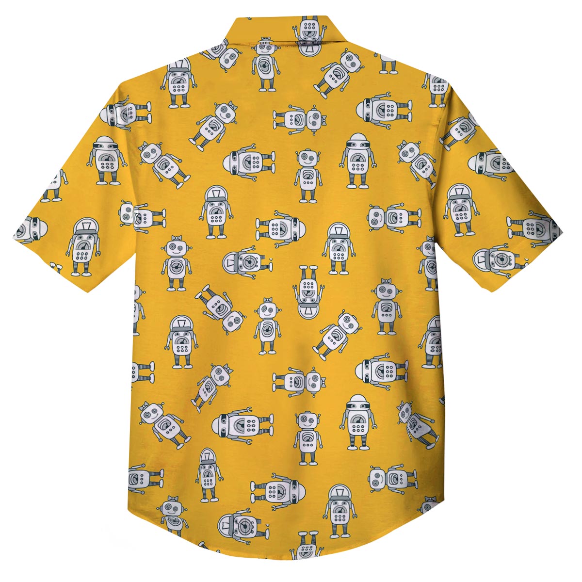 Robot Servant Print Pattern Button Up Shirt-grizzshop