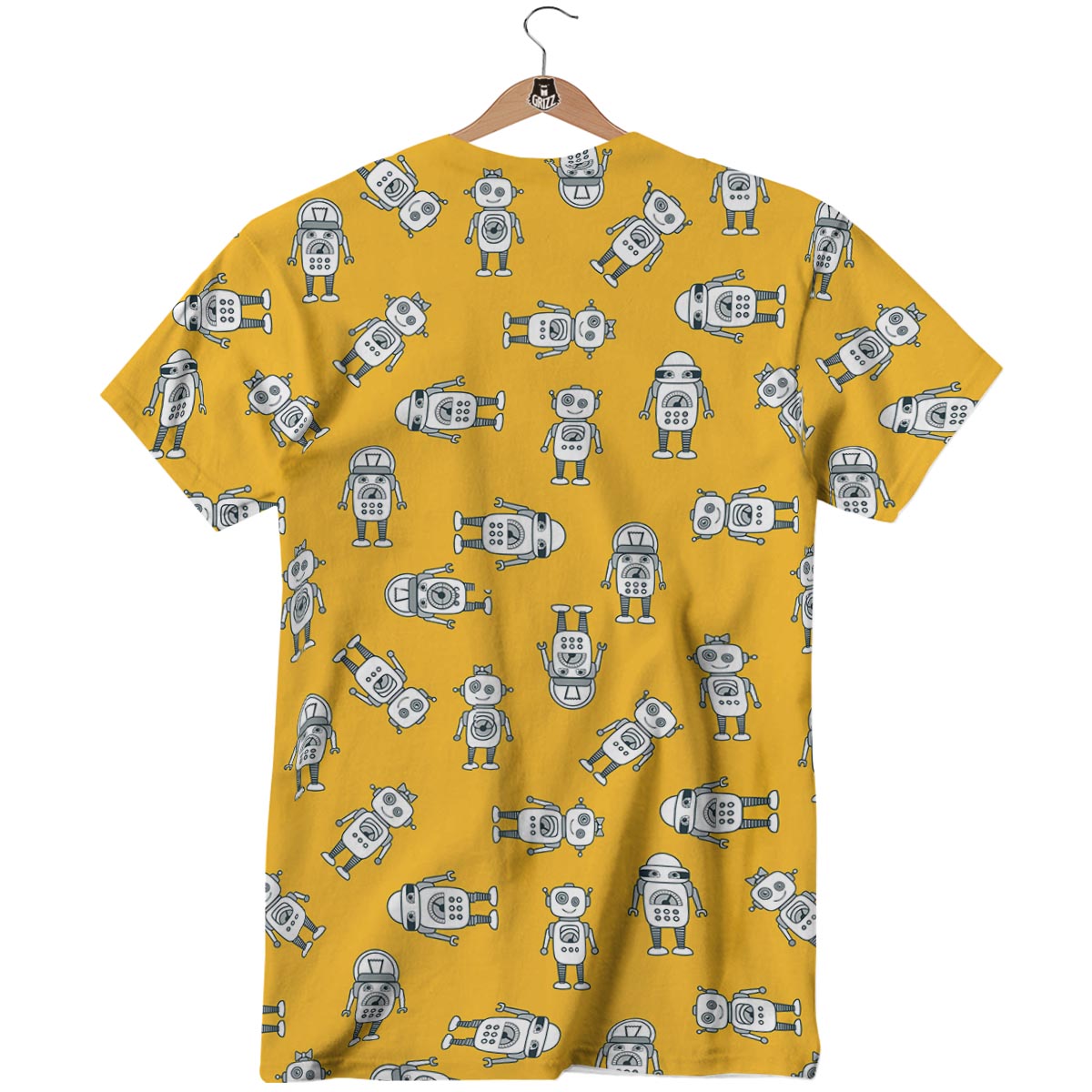 Robot Servant Print Pattern T-Shirt-grizzshop