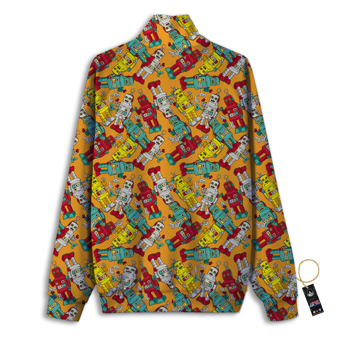 Robot Toy Vintage Print Pattern Track Jacket-grizzshop