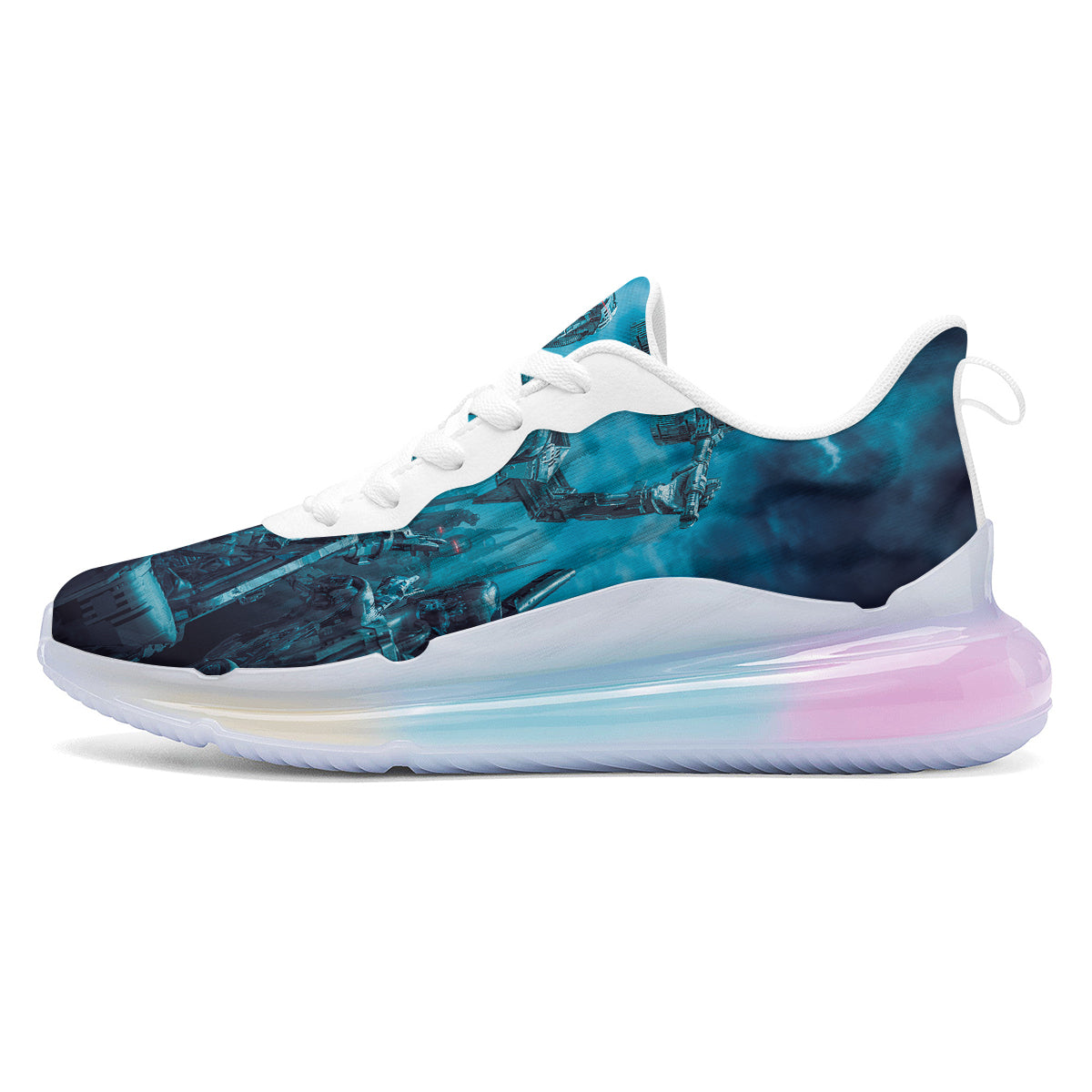 Robot War Print Running Sneakers-grizzshop
