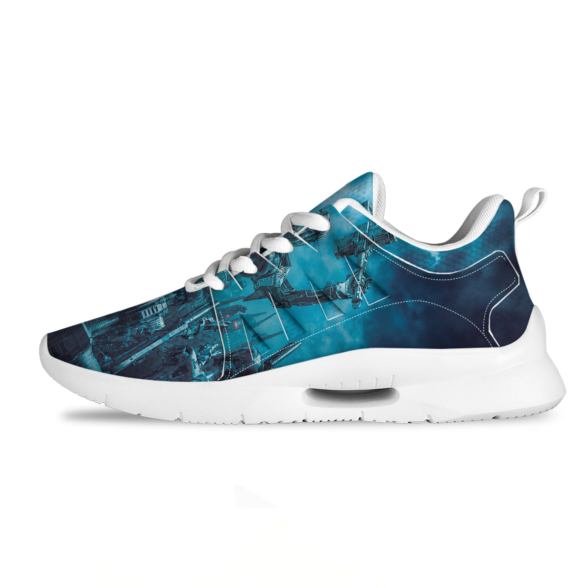 Robot War Print Tennis Shoes-grizzshop