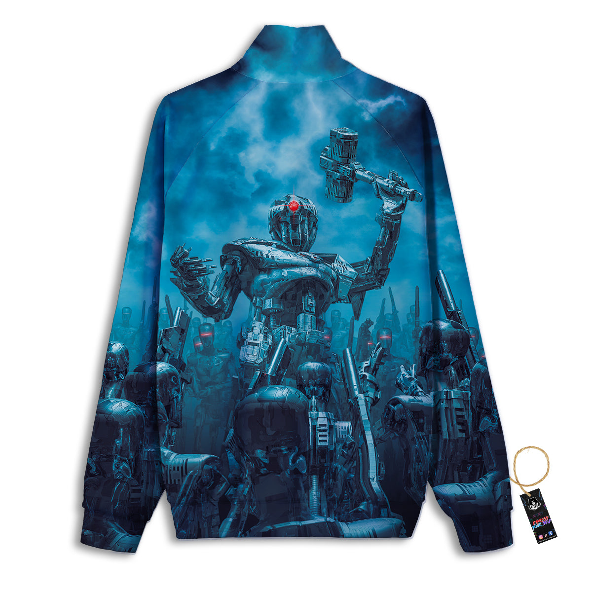 Robot War Print Track Jacket-grizzshop