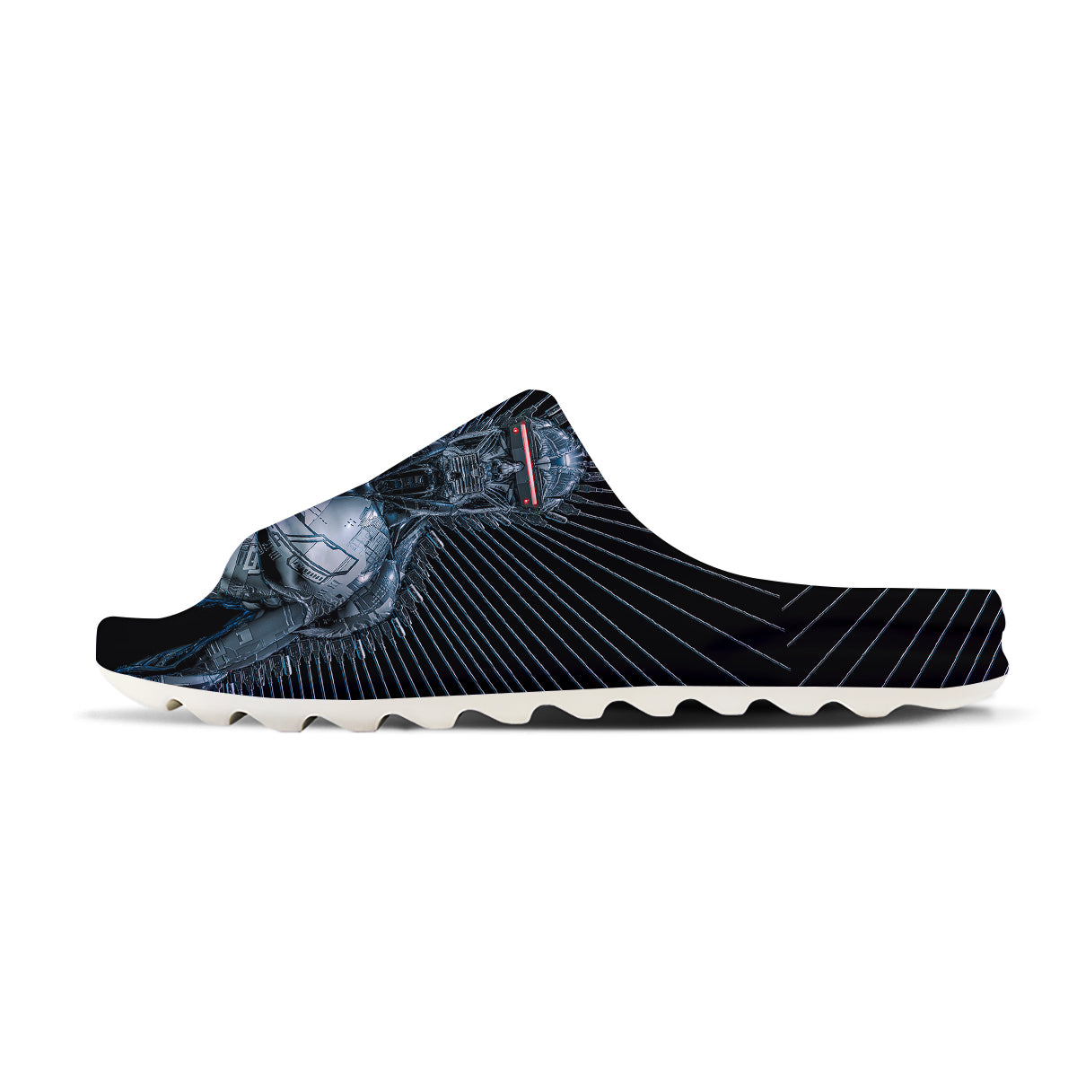 Robot Connection Print Sandals-grizzshop