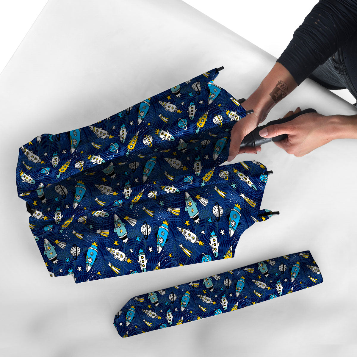 Rocket Doodle Print Pattern Umbrella-grizzshop