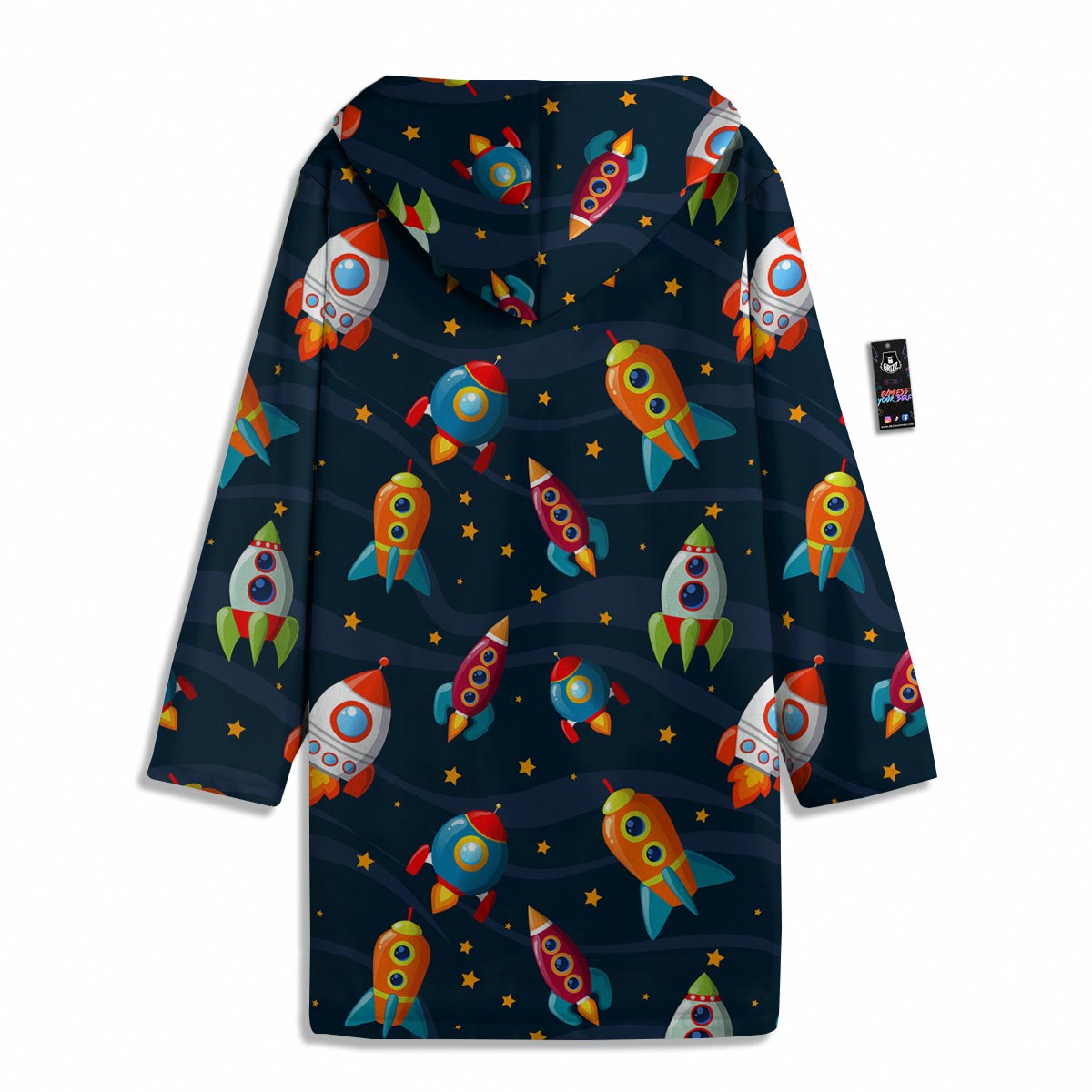 Rockets Space Print Pattern Men's Windbreaker Jacket-grizzshop