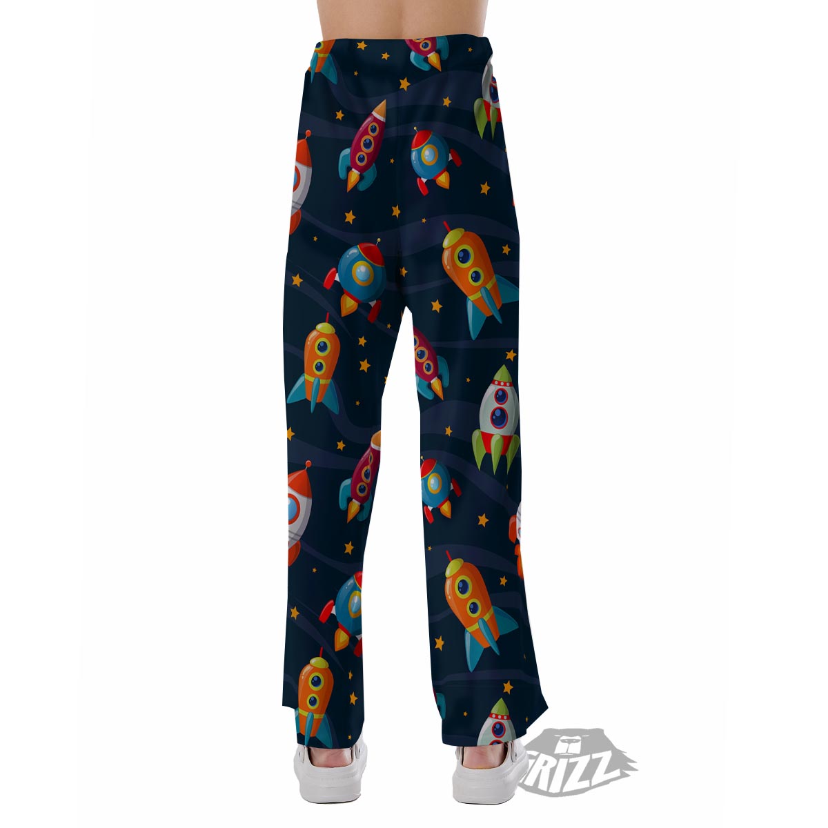Rockets Space Print Pattern Pajama Pants-grizzshop