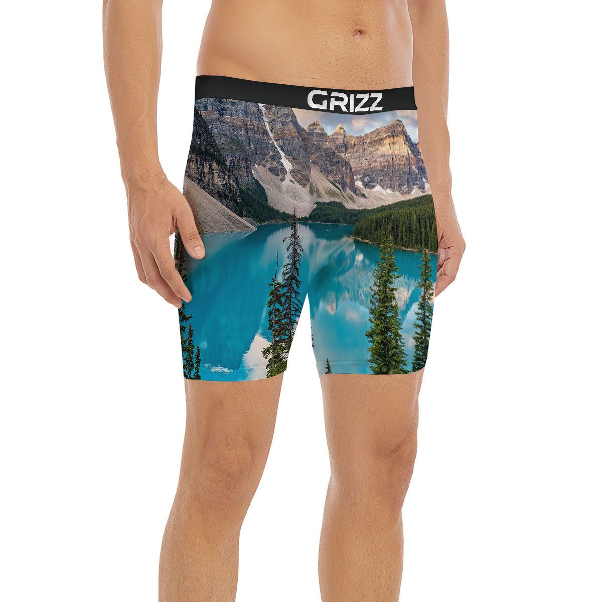 Rocky Mountain Print Boxer Briefs-grizzshop