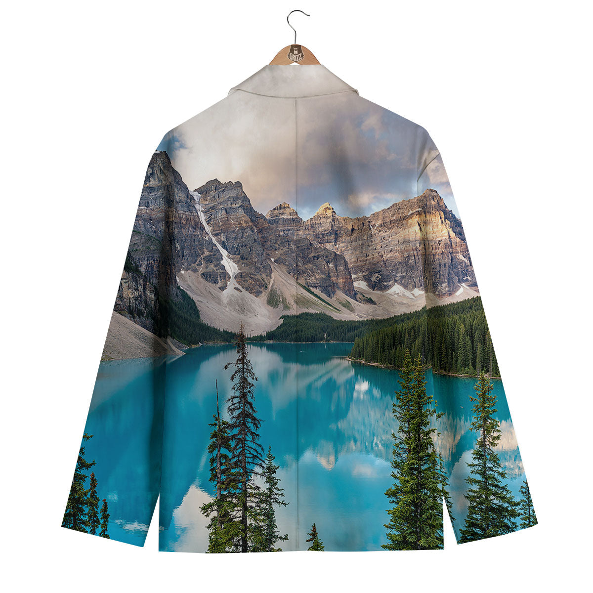 Rocky Mountain Print Men's Blazer-grizzshop