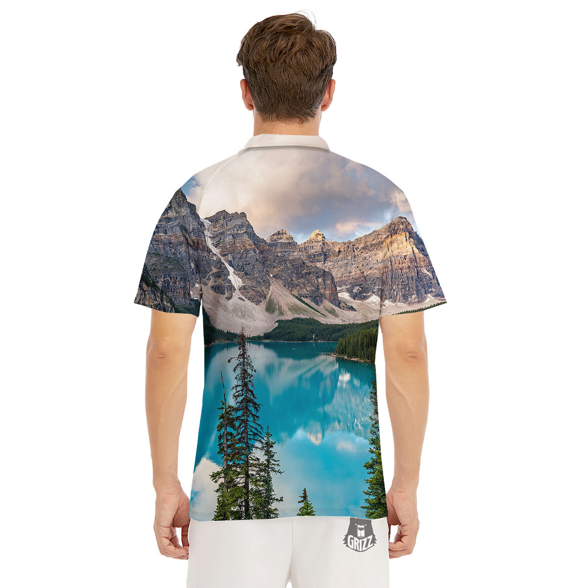 Rocky Mountain Print Men's Golf Shirts-grizzshop