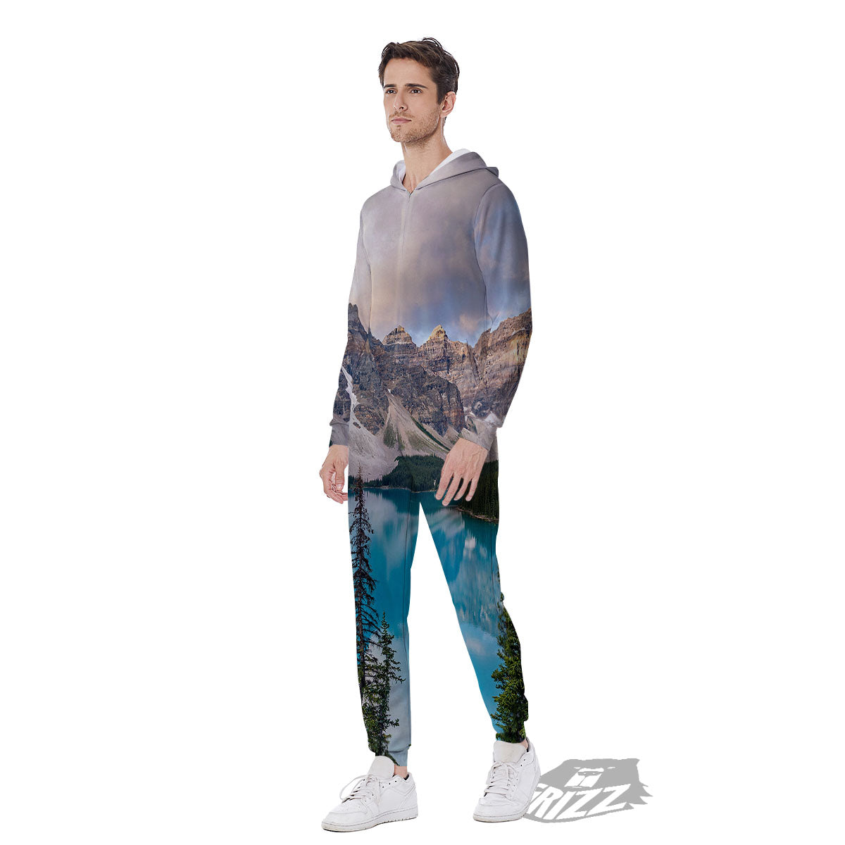 Rocky Mountain Print Men's Jumpsuit-grizzshop