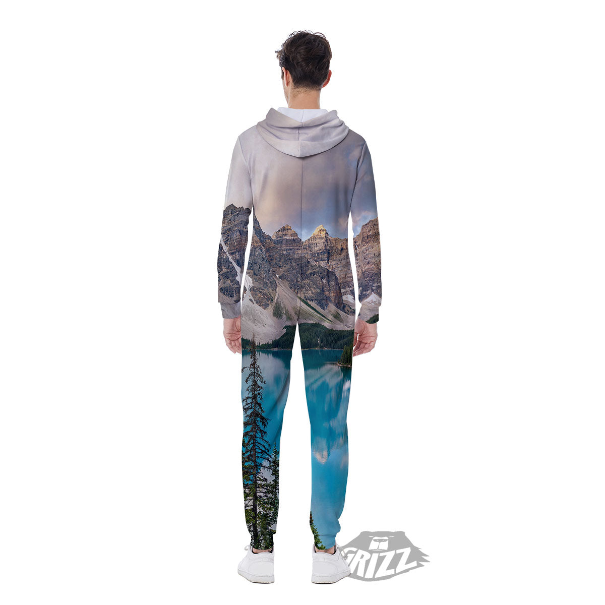 Rocky Mountain Print Men's Jumpsuit-grizzshop