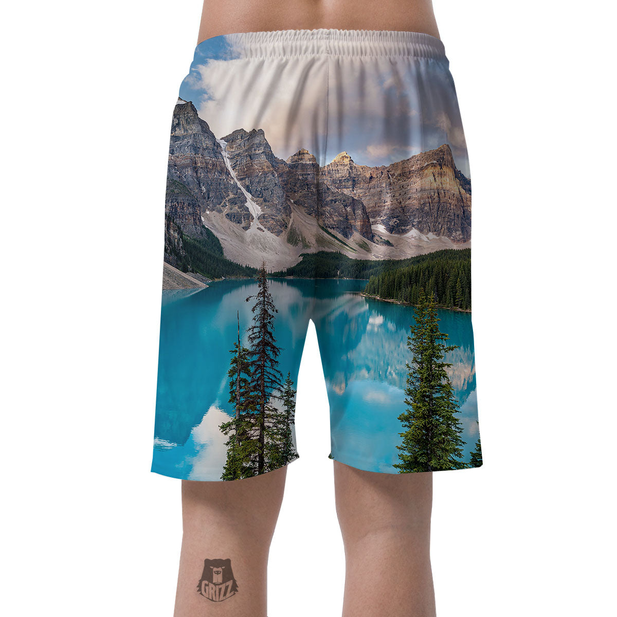 Rocky Mountain Print Men's Shorts-grizzshop