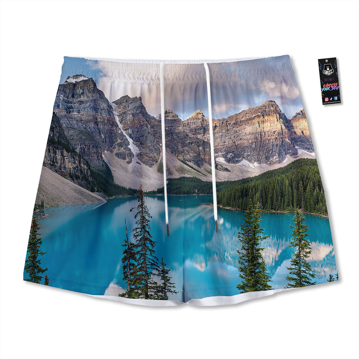 Rocky Mountain Print Mesh Shorts