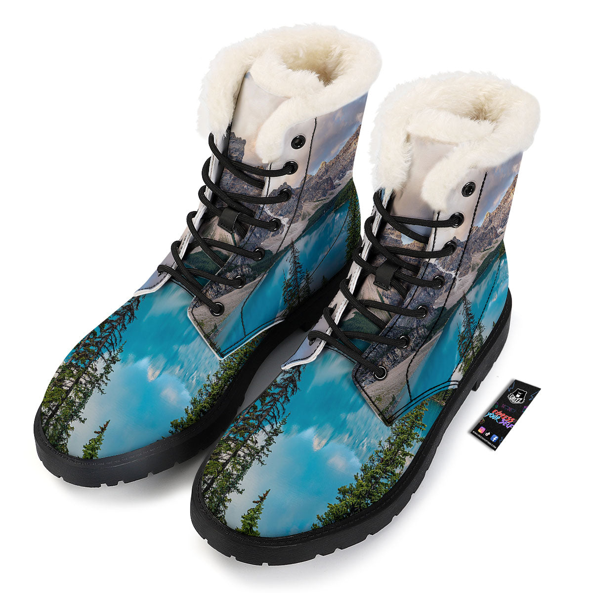 Rocky Mountain Print Winter Boots-grizzshop