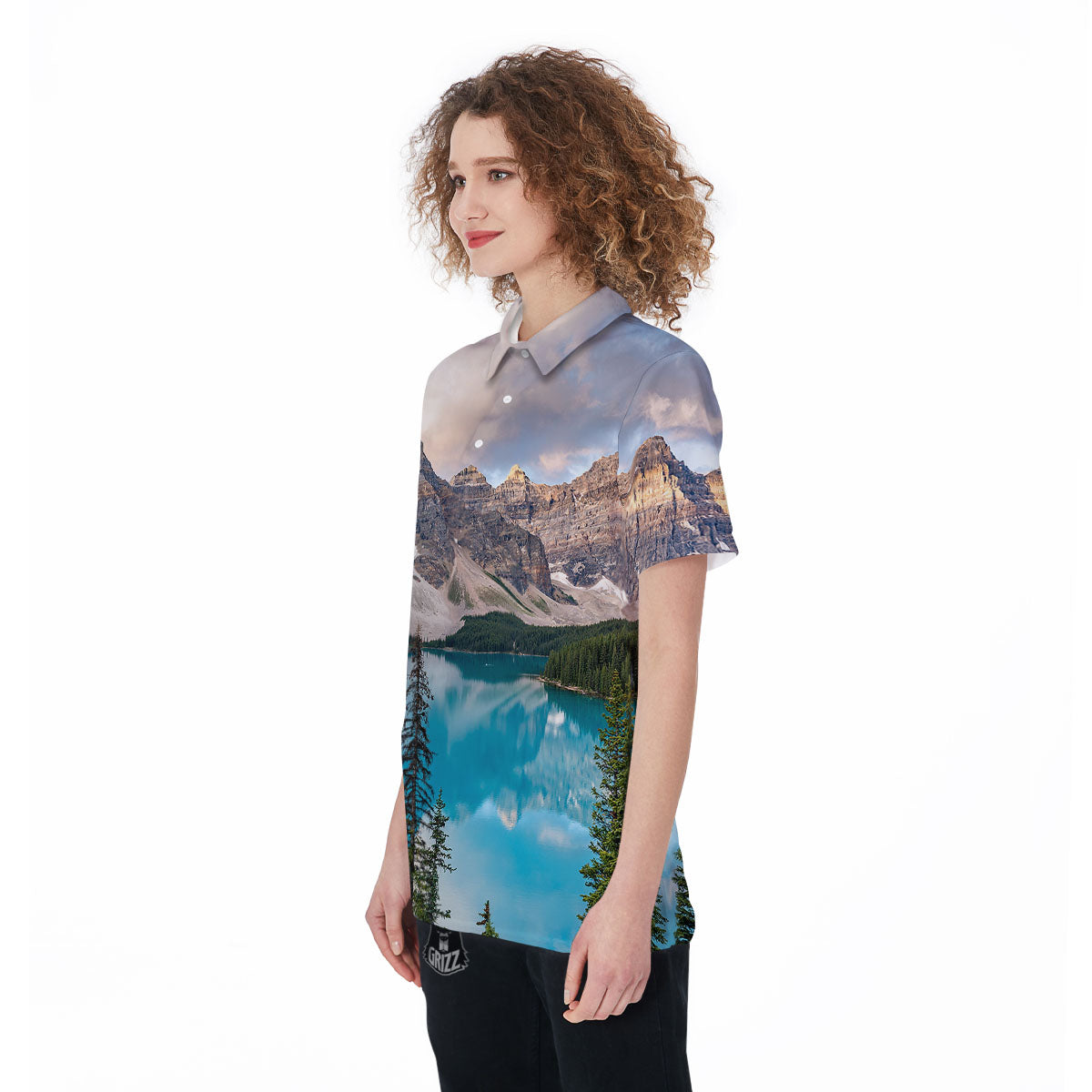 Rocky Mountain Print Women's Golf Shirts-grizzshop