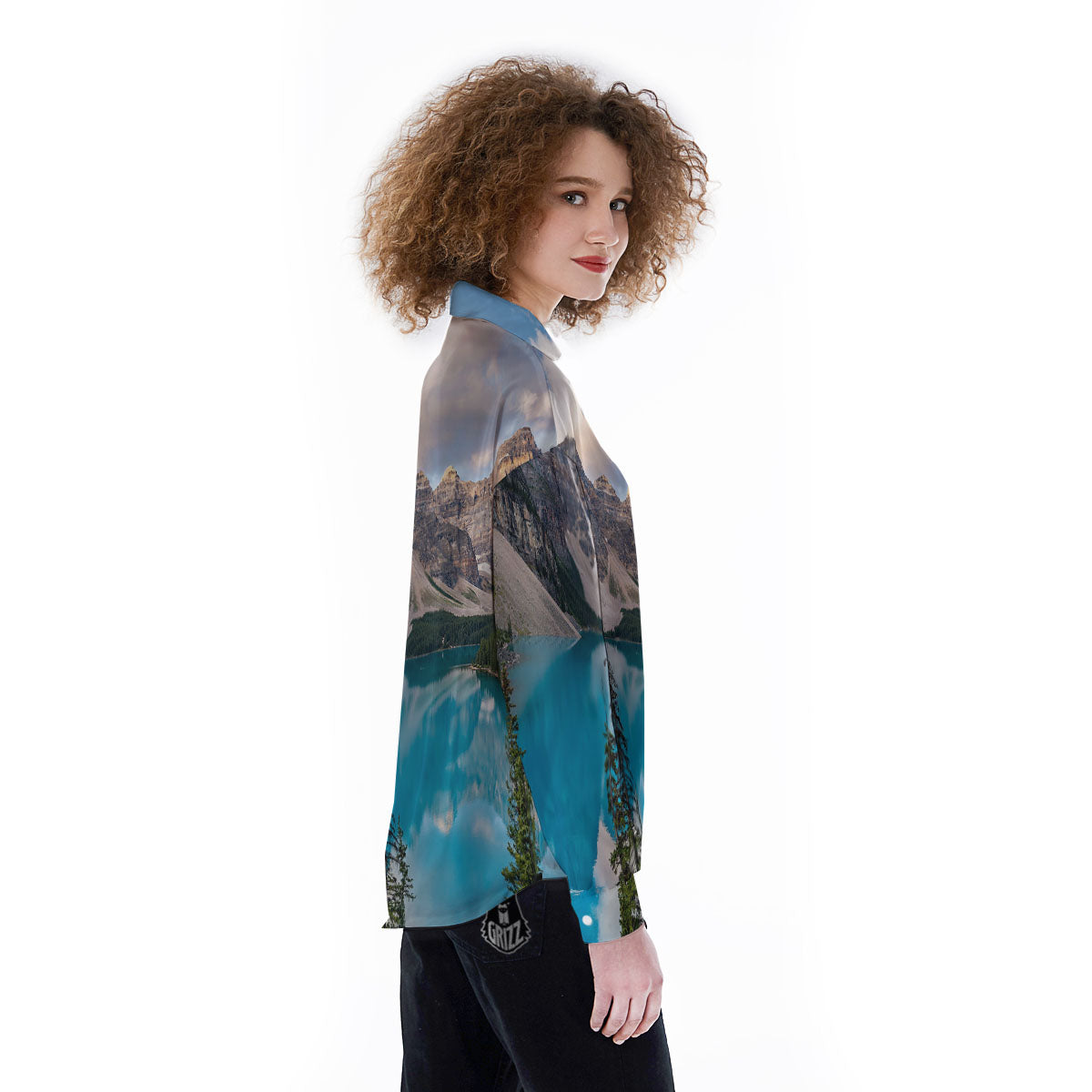 Rocky Mountain Print Women's Long Sleeve Shirts-grizzshop