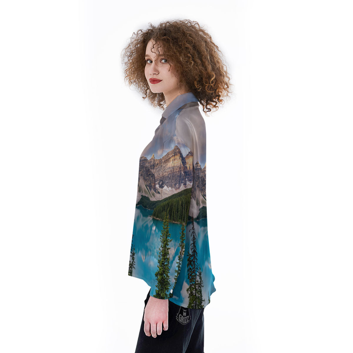 Rocky Mountain Print Women's Long Sleeve Shirts-grizzshop