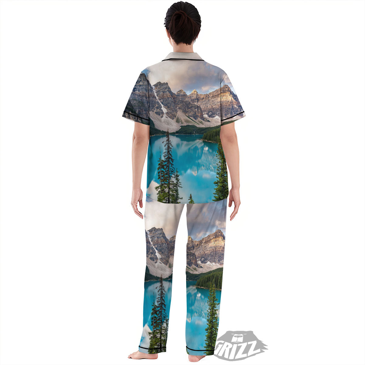 Rocky Mountain Print Women's Pajamas Set-grizzshop