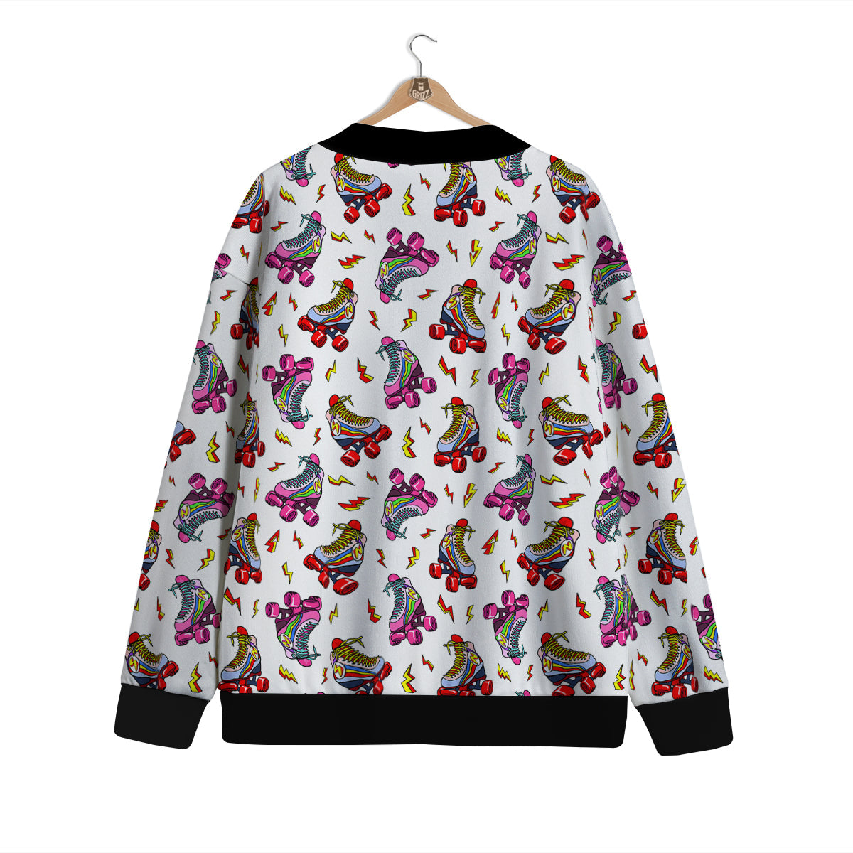Roller Skates Lightning Print Pattern Cardigan-grizzshop