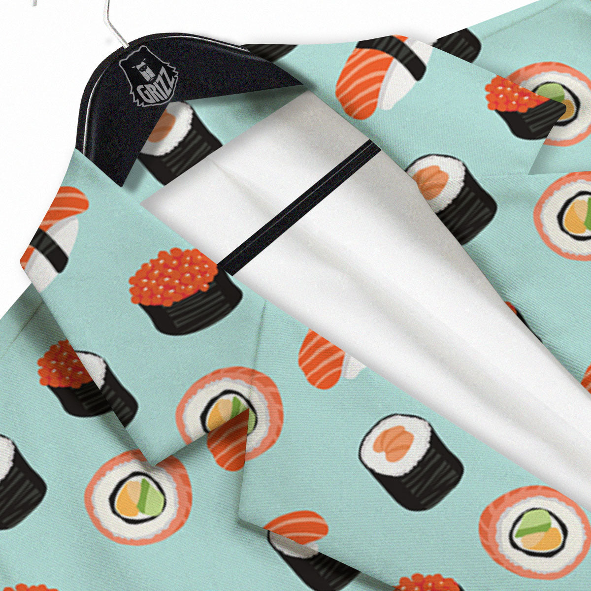 Rolls And Japanese Sushi Print Pattern Men's Sport Coat-grizzshop