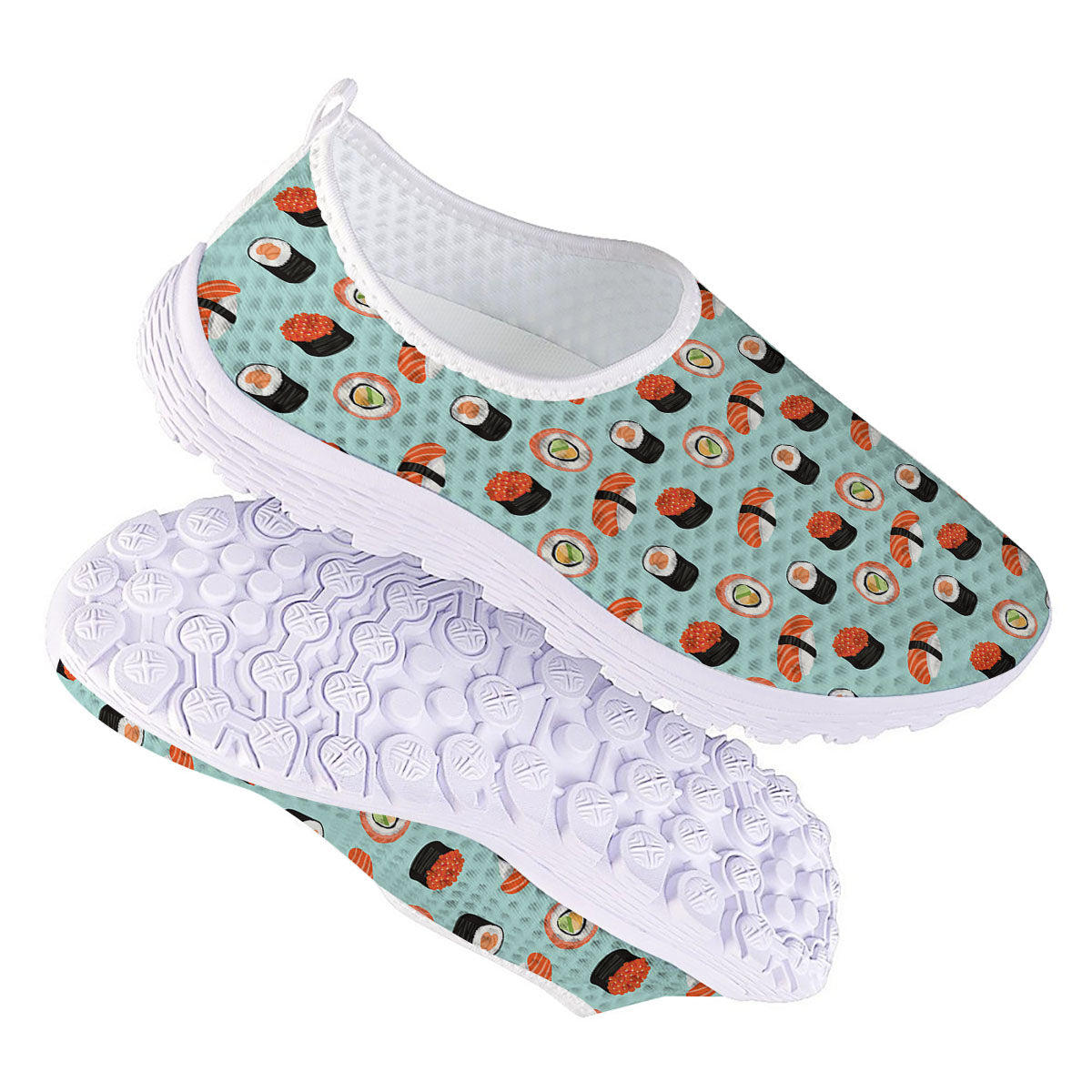 Rolls And Japanese Sushi Print Pattern Nurse Shoes-grizzshop