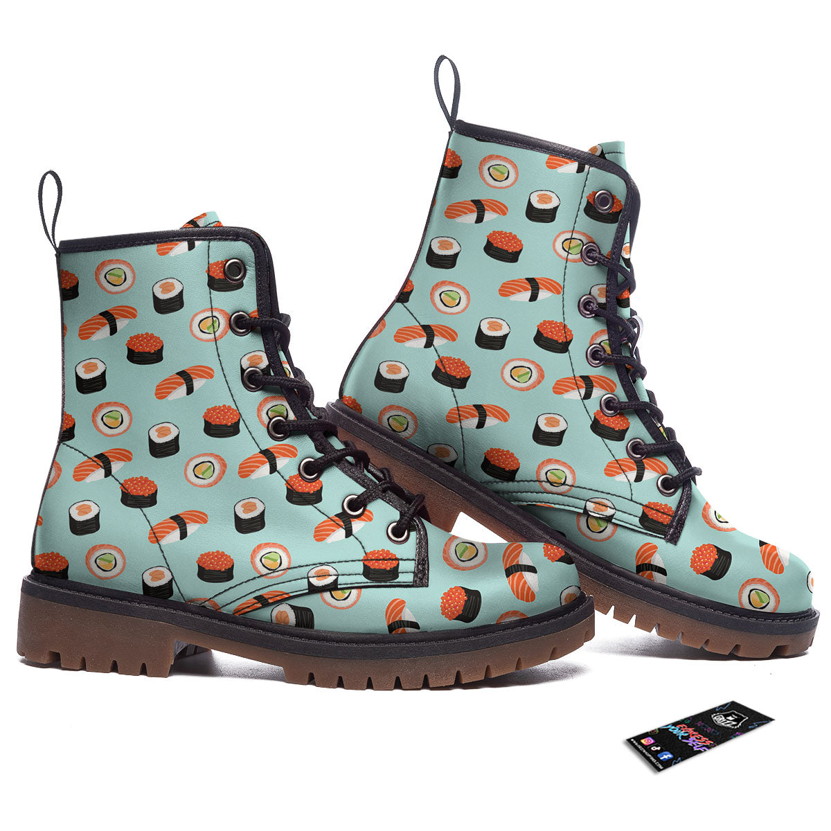 Rolls And Japanese Sushi Print Pattern Work Boots-grizzshop
