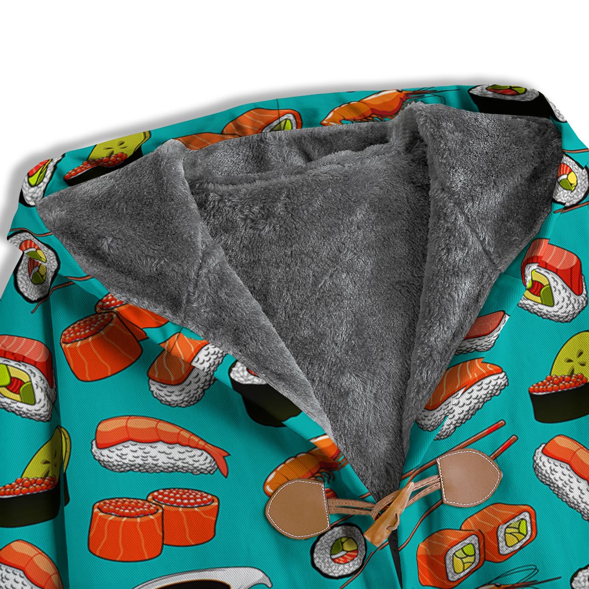 Rolls And Salmon Sushi Print Pattern Men's Windbreaker Jacket-grizzshop