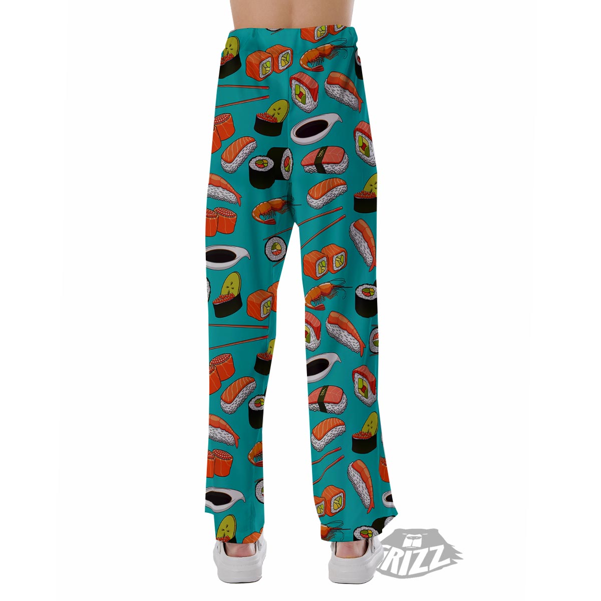 Rolls And Salmon Sushi Print Pattern Pajama Pants-grizzshop