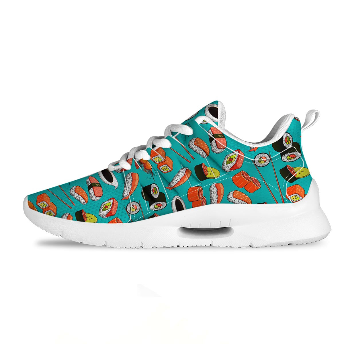 Rolls And Salmon Sushi Print Pattern Tennis Shoes-grizzshop