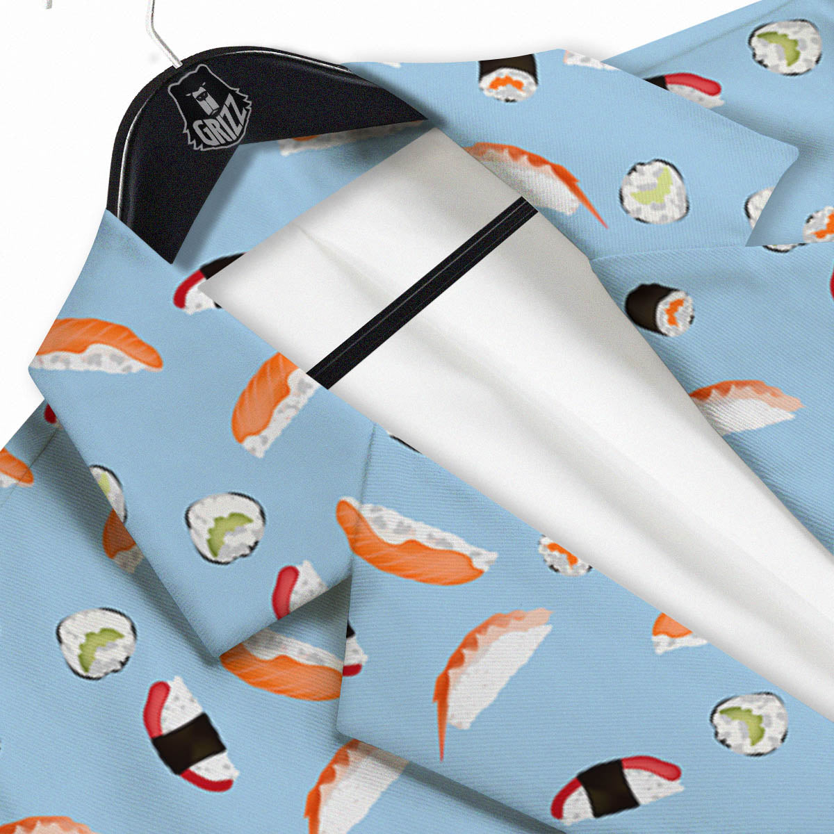 Rolls And Sushi Colorful Print Pattern Men's Sport Coat-grizzshop