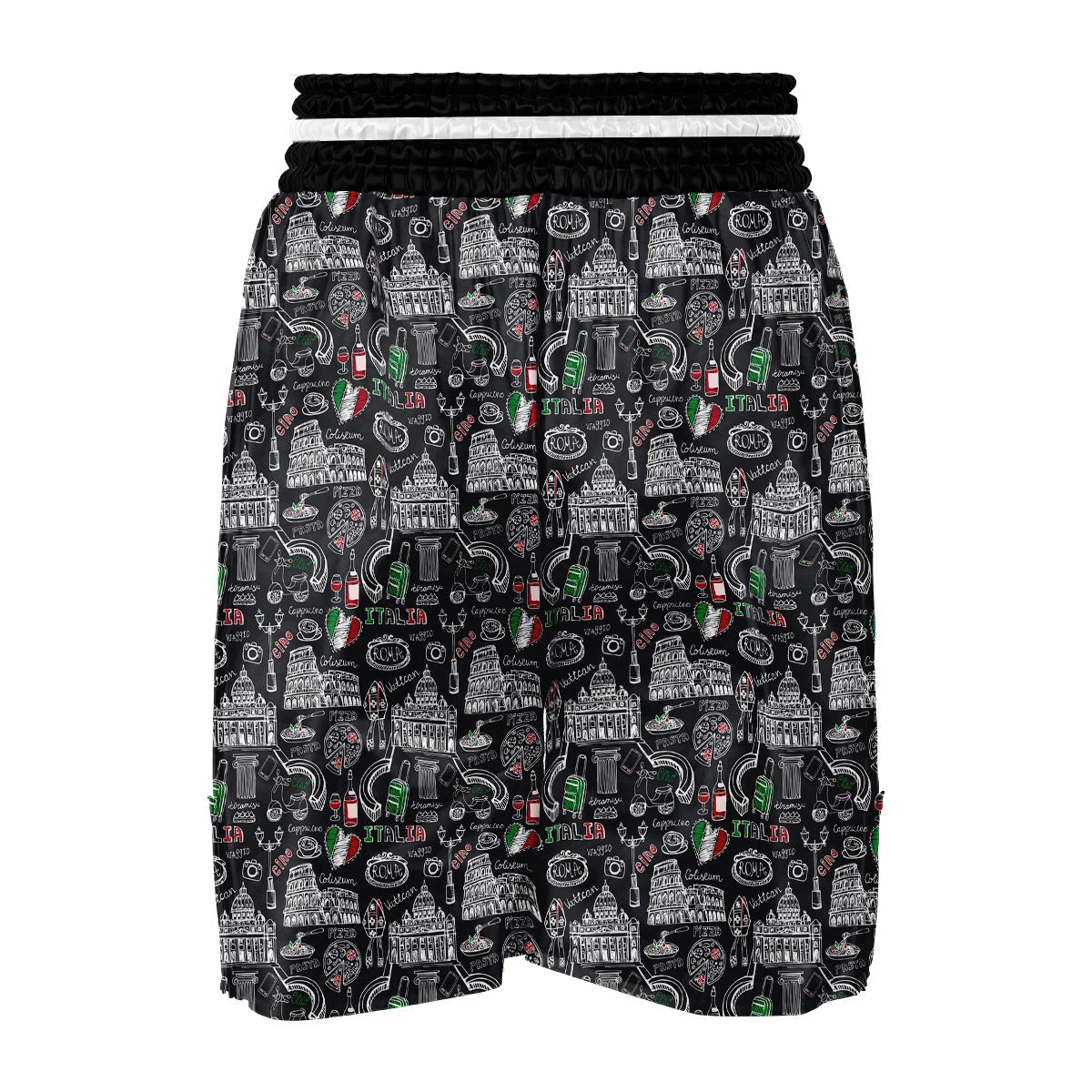 Rome Italy Pattern Print Boxing Shorts-grizzshop