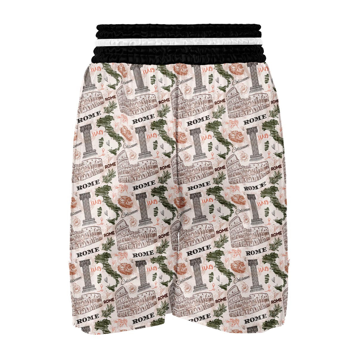 Rome Print Pattern Boxing Shorts-grizzshop