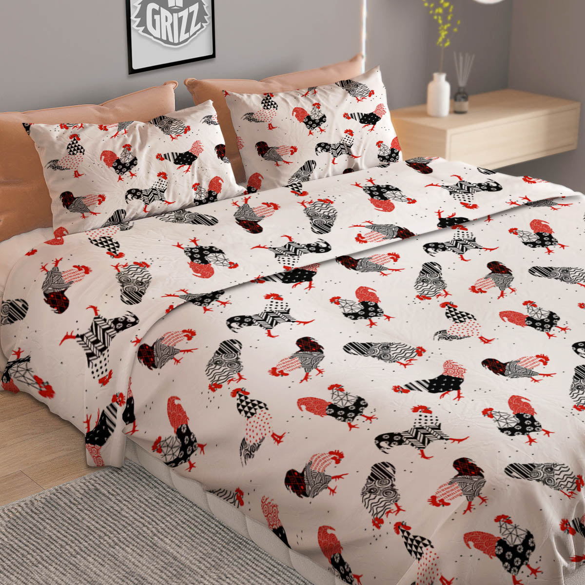 Pot Leaf Green Print Pattern Duvet Cover Bedding Set